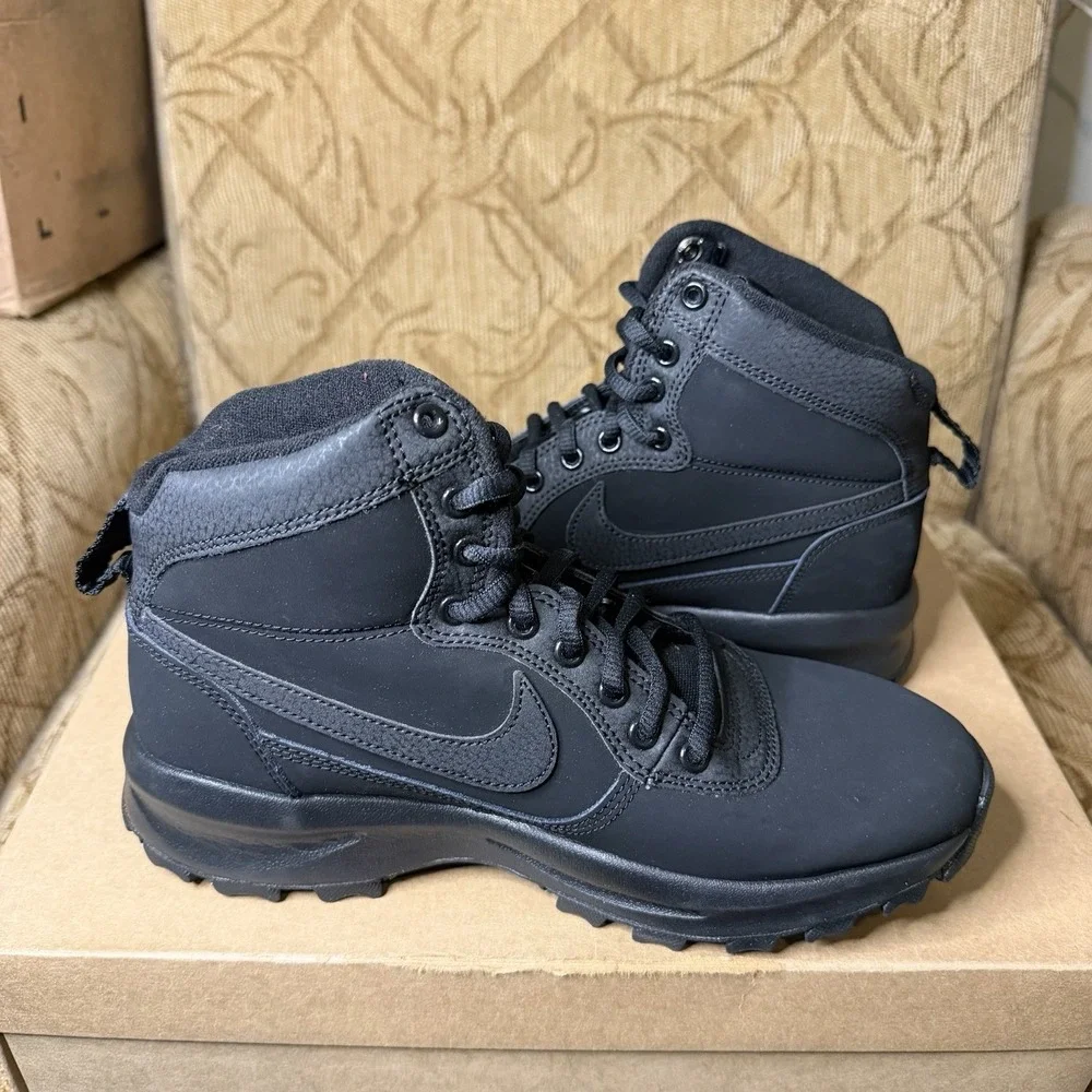 Nike Manoadome Manoa Boots Shoes Triple Black 844358-003 Men's Size 7.5